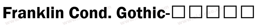 Franklin Cond. Gothic字体转换